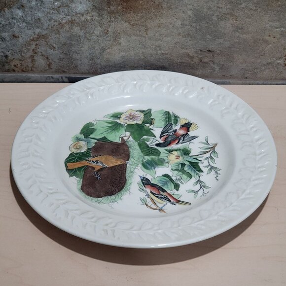 VTG Adams England Audubon Birds of America Baltimore Oriole Decorative Plate Blu - Picture 13 of 13